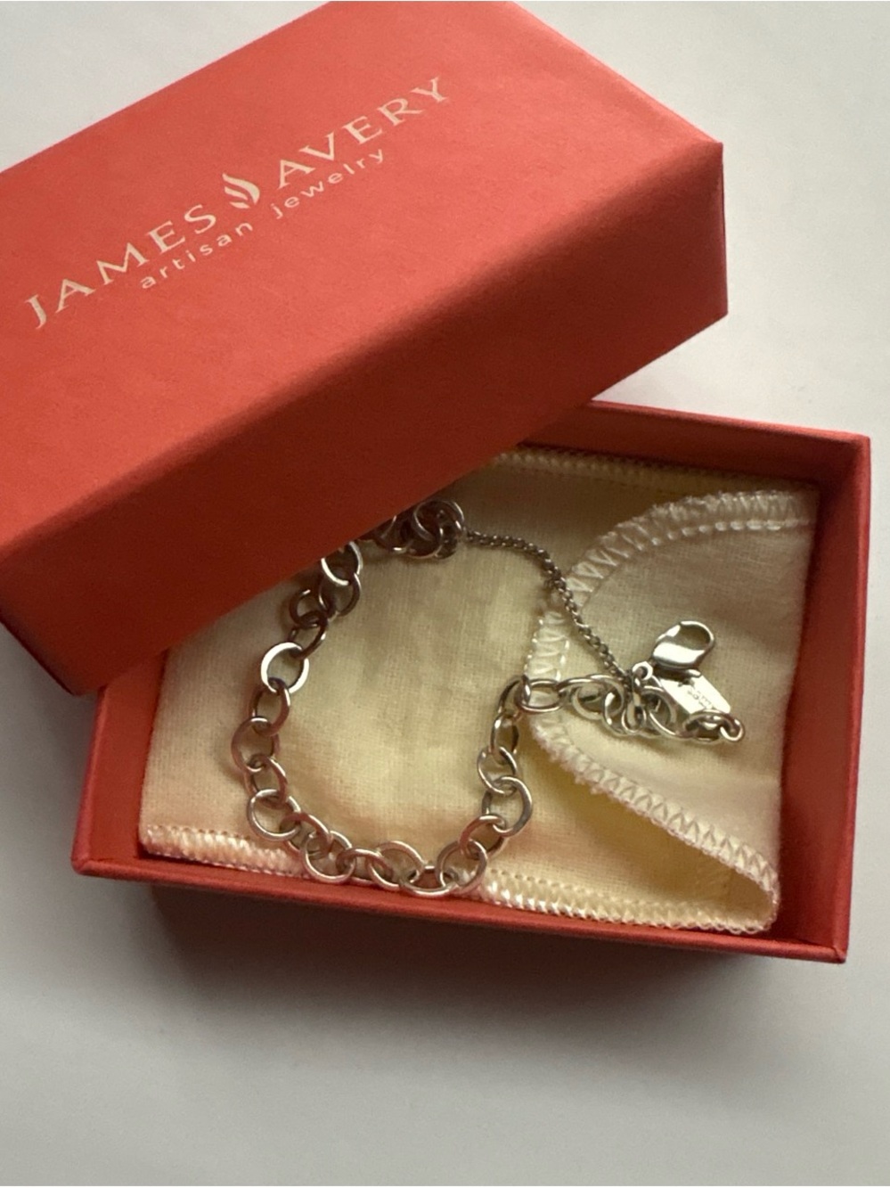 James Avery Silver Link Bracelet with Lobster Clasp